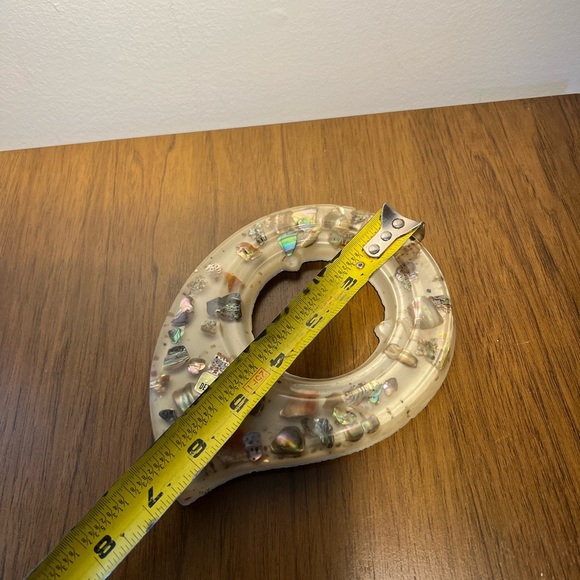 Vintage 1970’s Detroit Souvenir Trivet Lucite Pearl Abalone Trivet - Picture 4 of 10